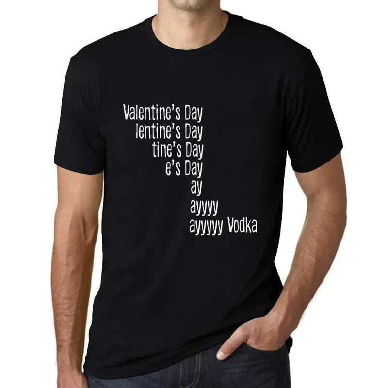 Homme T-Shirt Graphique Imprimé Vintage Tee Valentine Vodka 1