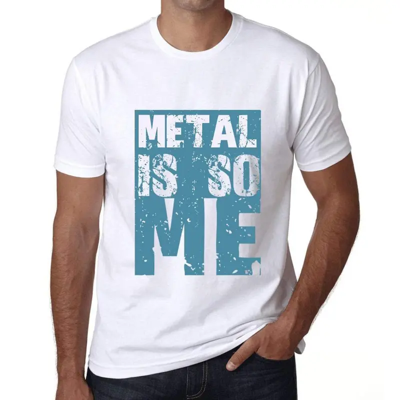 Homme T-Shirt Graphique Metal Is So Me Blanc 1