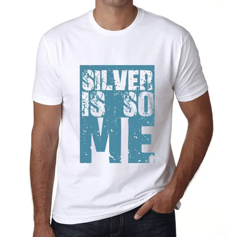 Homme T-Shirt Graphique Silver Is So Me Blanc 1