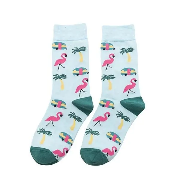 Hot Sale Colorful Women's Cotton Crew Socks Funny Banana Cat Animal Pattern Creative Ladies Novelty Socks For Gifts 9