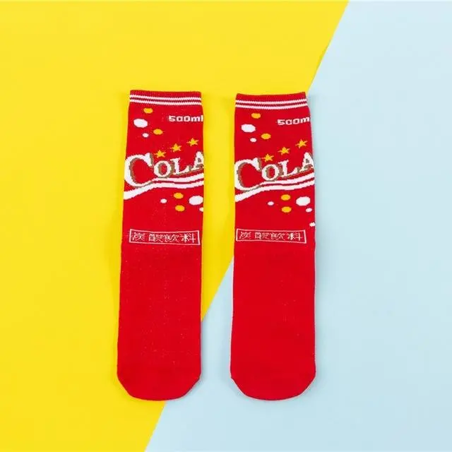 Hot Sales Funny Socks Women Casual Cartoon Fruit Banana Avocado Lemon Egg Cookie Donuts Happy Japanese Harajuku Skateboard Socks 10