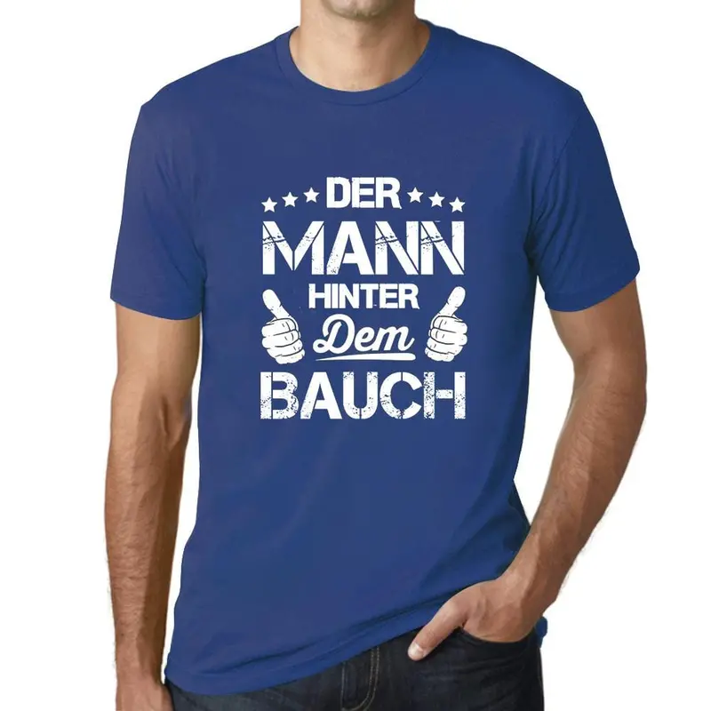 Humorous Men’s Tee: ‘The Man Behind the Belly’ – Lighthearted Statement Shirt