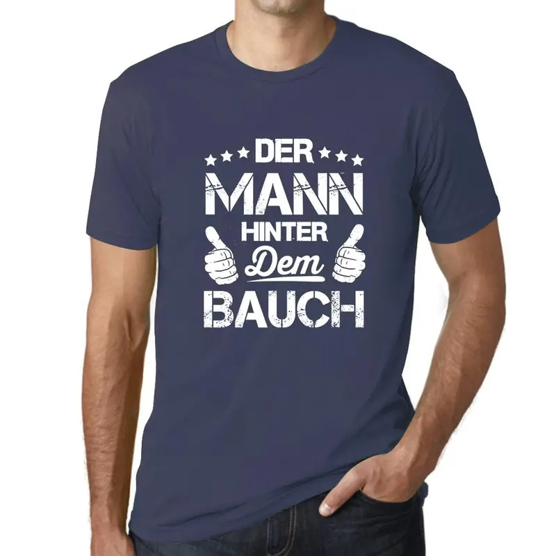 Humorous Men’s Tee: ‘The Man Behind the Belly’ – Lighthearted Statement Shirt