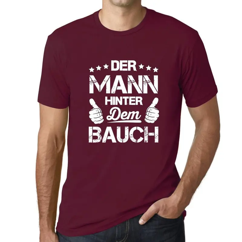 Humorous Men’s Tee: ‘The Man Behind the Belly’ – Lighthearted Statement Shirt