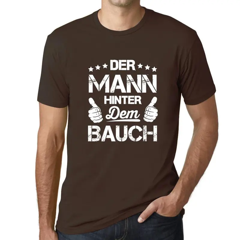 Humorous Men’s Tee: ‘The Man Behind the Belly’ – Lighthearted Statement Shirt