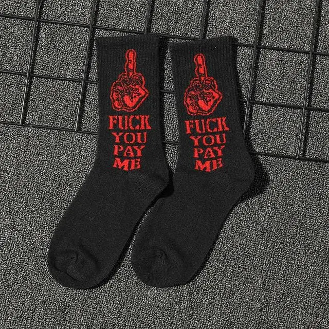 Ins Estilo De Los Hombres/Calcetines De Las Mujeres De Europa Y Los Estados Unidos Nueva Marea De Algodón Calcetines En El Tubo Largo Streetwear Hip Hop Calcetines De Skateboarding 12