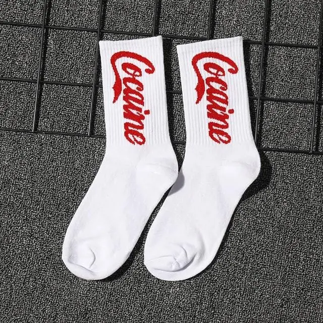 Ins Estilo De Los Hombres/Calcetines De Las Mujeres De Europa Y Los Estados Unidos Nueva Marea De Algodón Calcetines En El Tubo Largo Streetwear Hip Hop Calcetines De Skateboarding 16