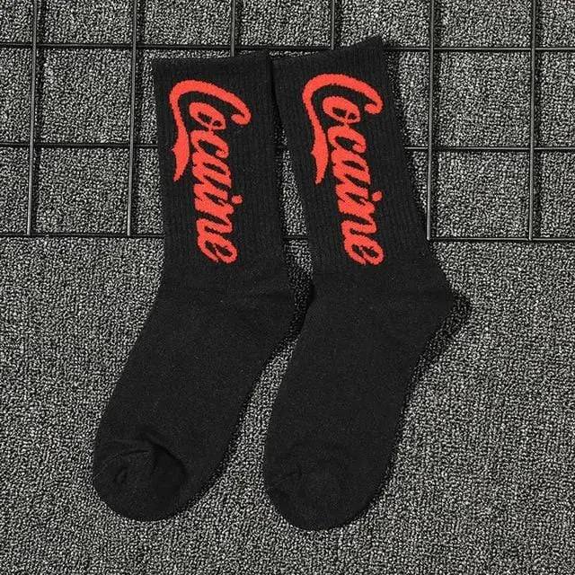 Ins Estilo De Los Hombres/Calcetines De Las Mujeres De Europa Y Los Estados Unidos Nueva Marea De Algodón Calcetines En El Tubo Largo Streetwear Hip Hop Calcetines De Skateboarding 17