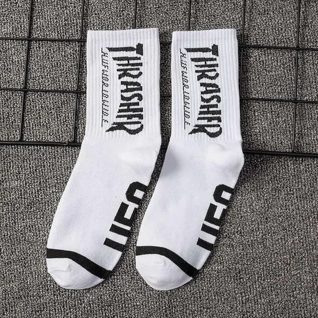 Ins Estilo De Los Hombres/Calcetines De Las Mujeres De Europa Y Los Estados Unidos Nueva Marea De Algodón Calcetines En El Tubo Largo Streetwear Hip Hop Calcetines De Skateboarding 19