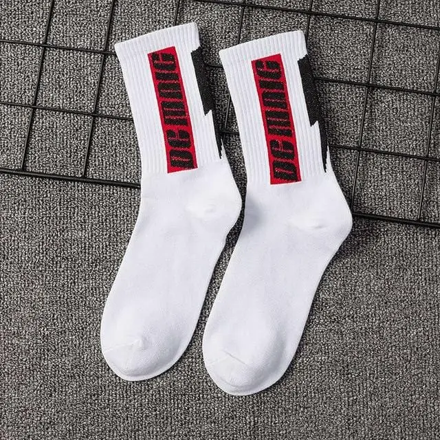 Ins Estilo De Los Hombres/Calcetines De Las Mujeres De Europa Y Los Estados Unidos Nueva Marea De Algodón Calcetines En El Tubo Largo Streetwear Hip Hop Calcetines De Skateboarding 21