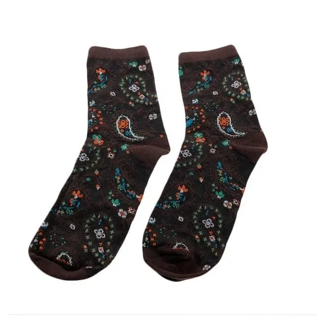 Jeseca 1 Pair Cotton Socks For Women Print Autumn Winter Warmer Sock Japanese Kawaii Girls Cute Sock For Ladies Christmas Gifts 4
