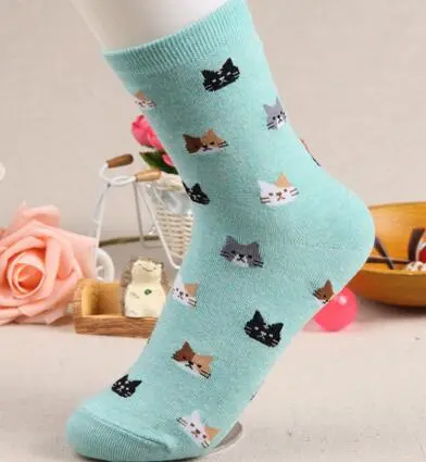 Jeseca 2019 Autumn Women Socks Cartoon Animal Cute Cat Sock For Girls Winter Thick Warm Cotton Sock For Ladies Christmas Gifts 4