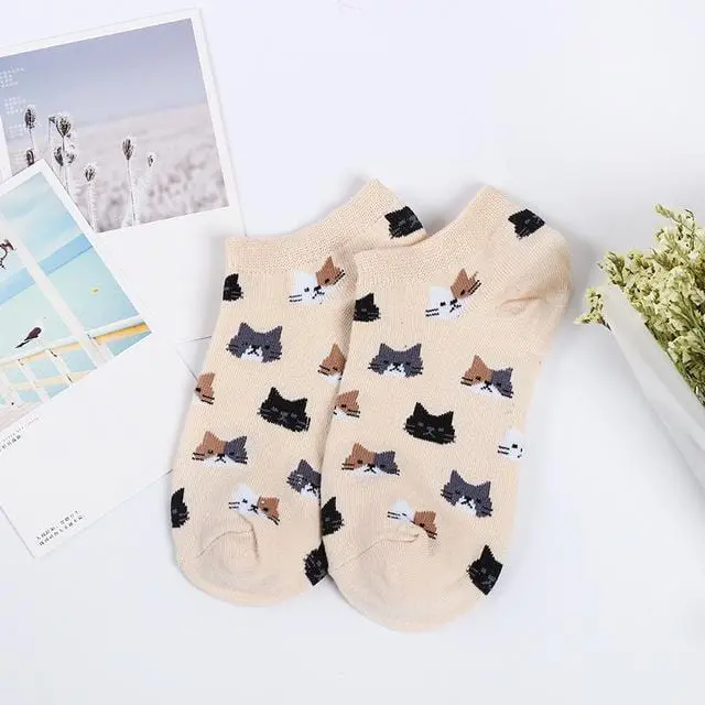 Jeseca 2019 Autumn Women Socks Cartoon Animal Cute Cat Sock For Girls Winter Thick Warm Cotton Sock For Ladies Christmas Gifts 6