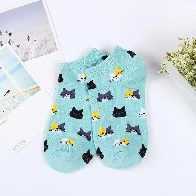 Jeseca 2019 Autumn Women Socks Cartoon Animal Cute Cat Sock For Girls Winter Thick Warm Cotton Sock For Ladies Christmas Gifts 9