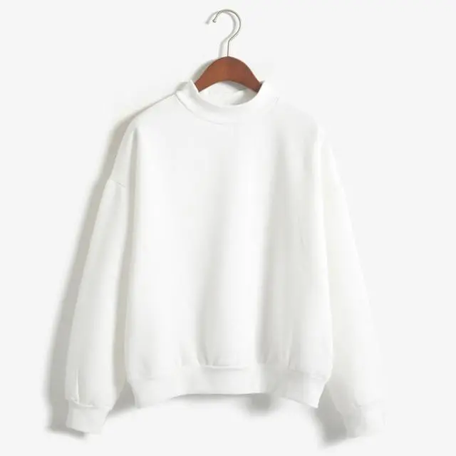 Korean-Inspired Velvet Hoodie for Women – Warm Grey or Black Round-Neck Winter Sweatshirt
