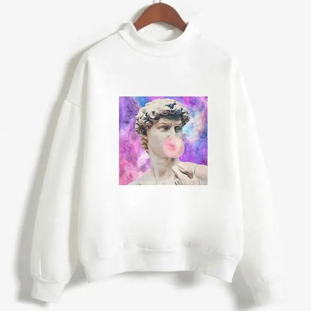 Kpop Fashion Hoodies Van Gogh Art Oil Paint Harajuku Michelangelo Ulzzang Vintage Long Sleeve Hoody Ladies Oversized Sweatshirt 9