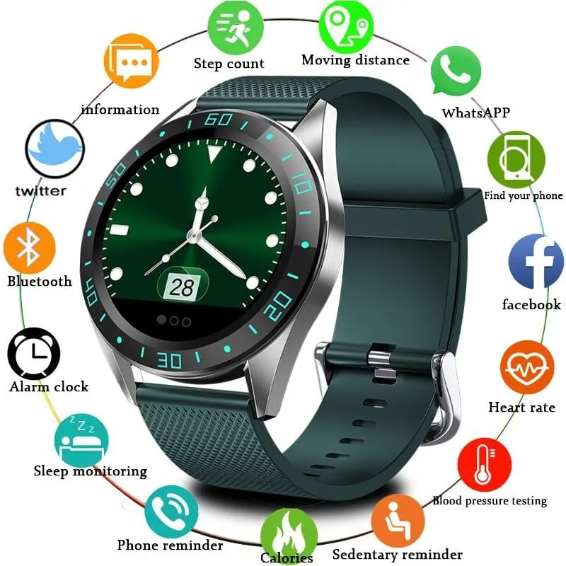 Lige 2020 New Smart Watch Men Led Screen Heart Rate Monitor Blood Pressure Fitness Tracker Sport Watch Waterproof Smartwatch+Box 1
