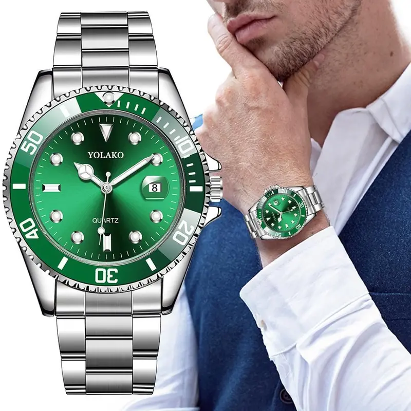 Luxury Brand Mens Fashion Casual Watch Quartz Wristwatches Men Stainless Steel Waterproof Date Male Rolexable Clock Reloj Hombre 1