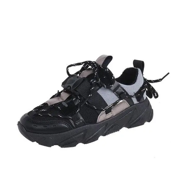 Luxury Dad Sneakers for Women – Chunky Platform Casual Shoes, Designer-Inspired Vulcanized Fashion Footwear