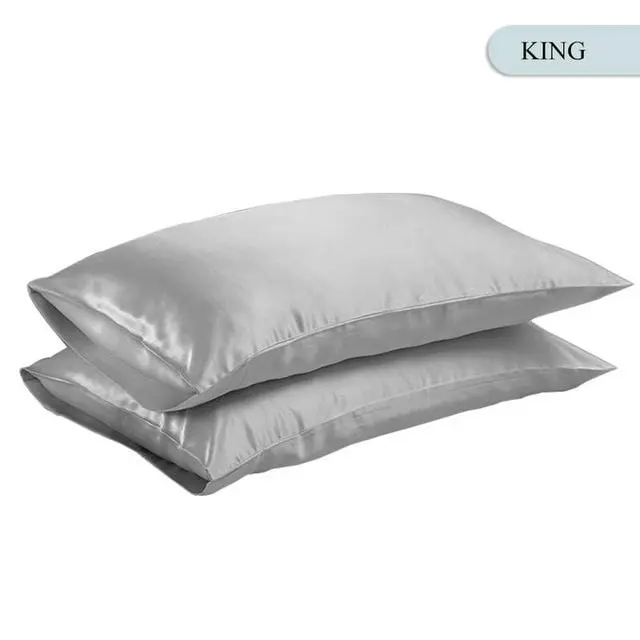 Luxury Silk Satin Pillowcase – Smooth Queen/King Size Bedding in Neutral & Pastel Tones