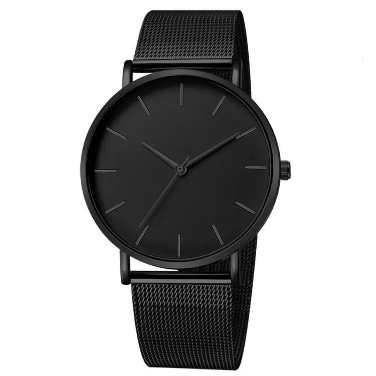 Luxury Watch Men Mesh Ultra-Thin Stainless Steel Quartz Wrist Watch Male Clock Reloj Hombre Relogio Masculino Free Shipping 1