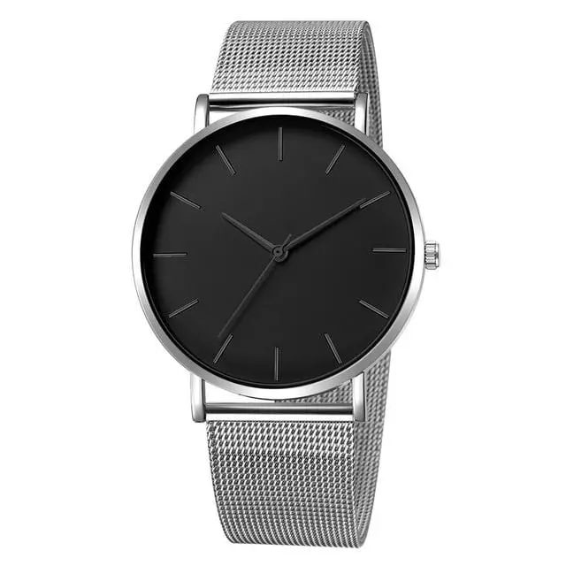 Luxury Watch Men Mesh Ultra-Thin Stainless Steel Quartz Wrist Watch Male Clock Reloj Hombre Relogio Masculino Free Shipping 10