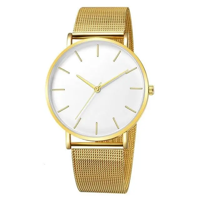 Luxury Watch Men Mesh Ultra-Thin Stainless Steel Quartz Wrist Watch Male Clock Reloj Hombre Relogio Masculino Free Shipping 11