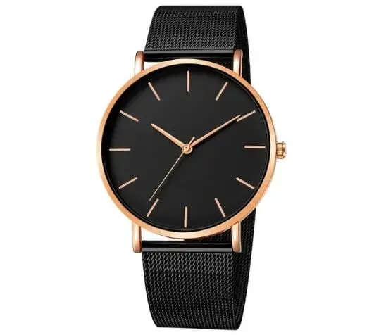 Luxury Watch Men Mesh Ultra-Thin Stainless Steel Quartz Wrist Watch Male Clock Reloj Hombre Relogio Masculino Free Shipping 11