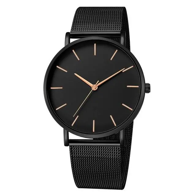 Luxury Watch Men Mesh Ultra-Thin Stainless Steel Quartz Wrist Watch Male Clock Reloj Hombre Relogio Masculino Free Shipping 3