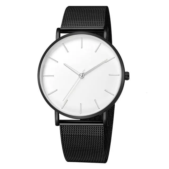 Luxury Watch Men Mesh Ultra-Thin Stainless Steel Quartz Wrist Watch Male Clock Reloj Hombre Relogio Masculino Free Shipping 7