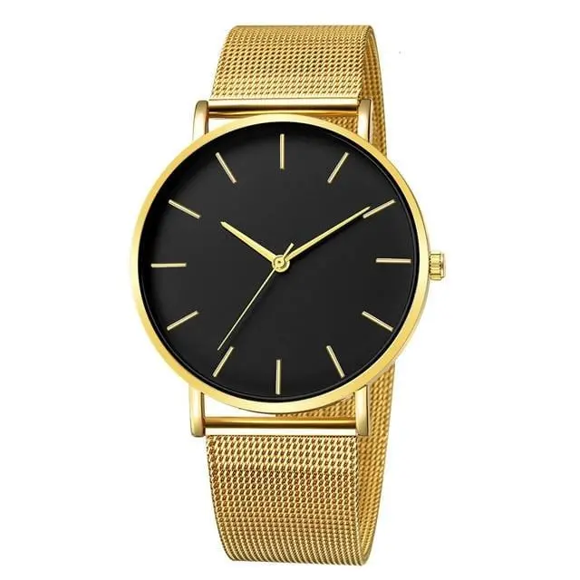 Luxury Watch Men Mesh Ultra-Thin Stainless Steel Quartz Wrist Watch Male Clock Reloj Hombre Relogio Masculino Free Shipping 8