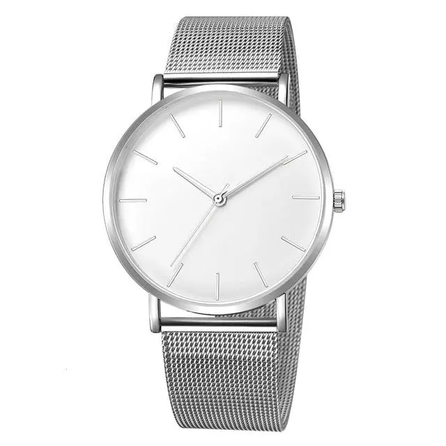 Luxury Watch Men Mesh Ultra-Thin Stainless Steel Quartz Wrist Watch Male Clock Reloj Hombre Relogio Masculino Free Shipping 9