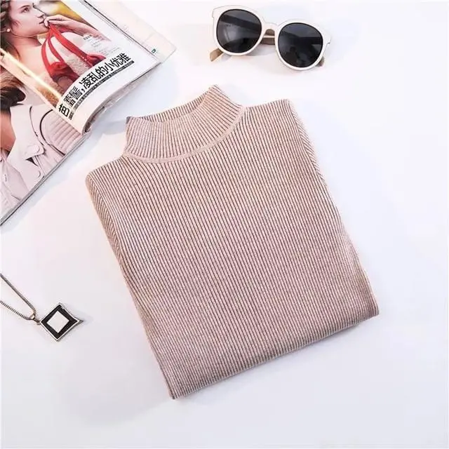 Marwin New-Coming Autumn Winter Turtleneck Pullovers Sweaters Primer Shirt Long Sleeve Short Korean Slim-Fit Tight Sweater 5