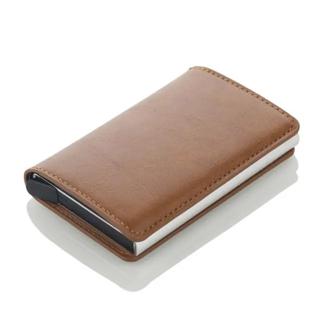 Men Credit Card Holders Business Id Card Case Fashion Automatic Rfid Card Holder Aluminium Bank Card Wallets 11