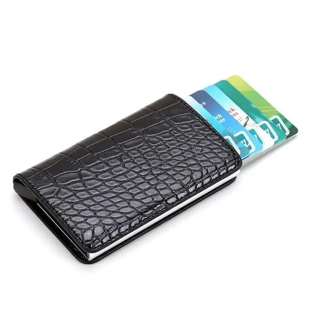 Men Credit Card Holders Business Id Card Case Fashion Automatic Rfid Card Holder Aluminium Bank Card Wallets 14
