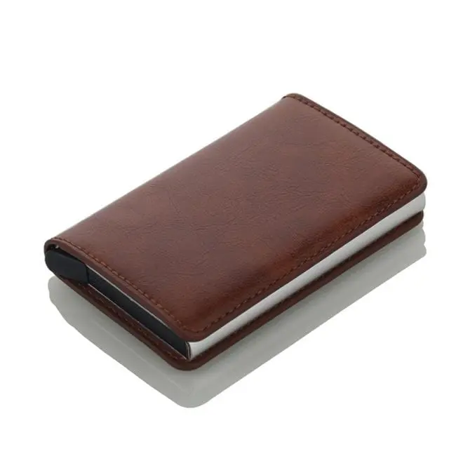 Men Credit Card Holders Business Id Card Case Fashion Automatic Rfid Card Holder Aluminium Bank Card Wallets 9