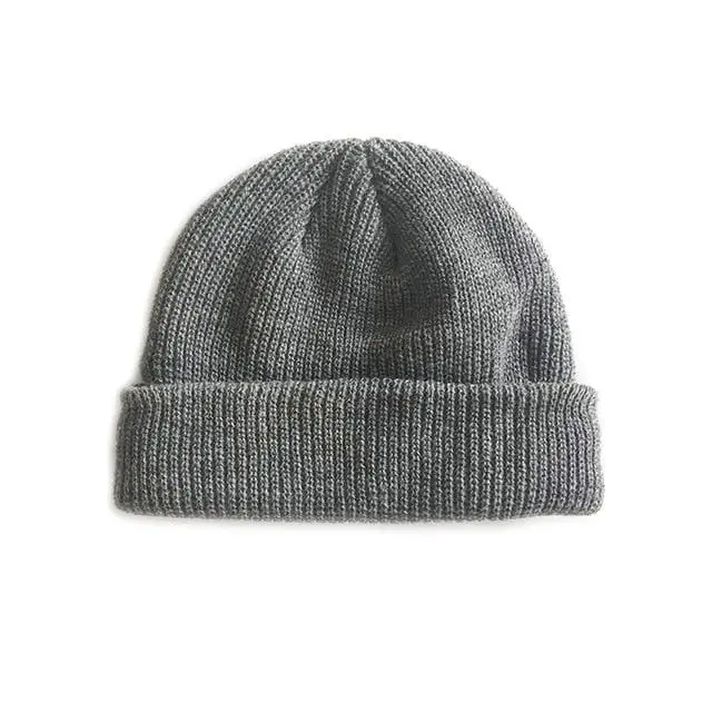Men Knitted Hat Beanie Skullcap Sailor Cap Cuff Brimless Retro Navy Style Beanie Hat Tt@88 8