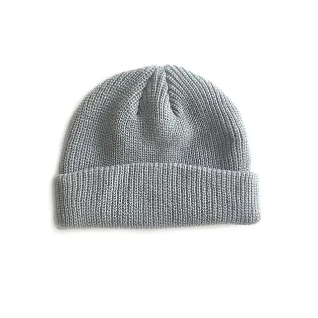 Men Knitted Hat Beanie Skullcap Sailor Cap Cuff Brimless Retro Navy Style Beanie Hat Tt@88 8