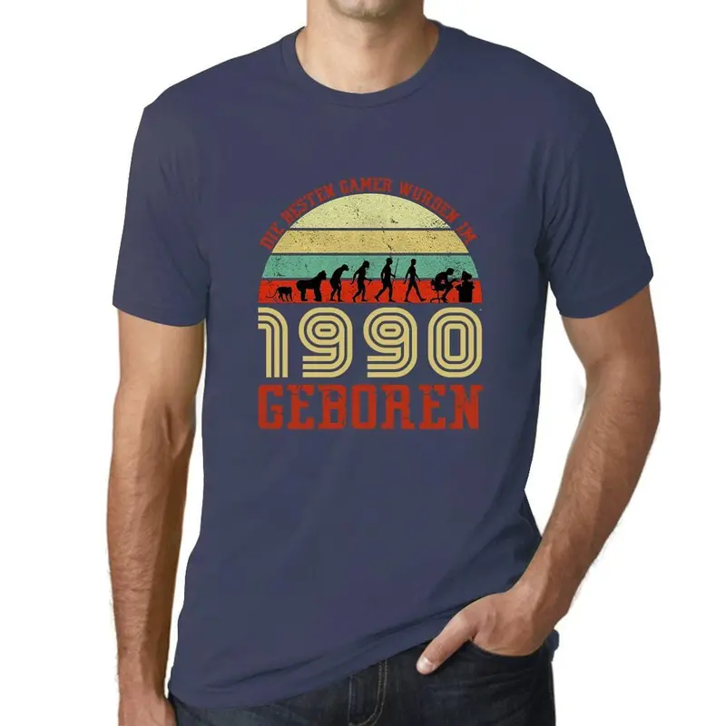 Men’s ‘Die Besten Gamer Geboren’ T-Shirt – Celebratory Gamer Origin Humor Tee