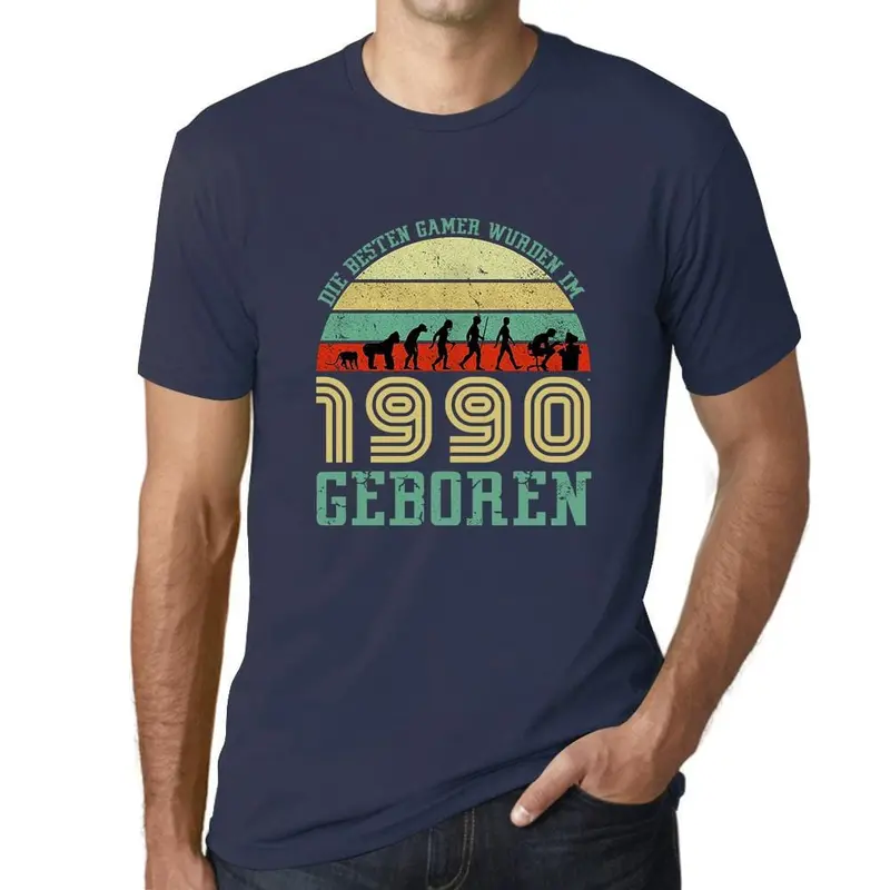 Men’s ‘Die Besten Gamer Geboren’ T-Shirt – Celebratory Gamer Origin Humor Tee