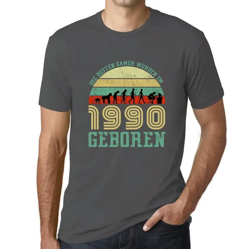 Men’s ‘Die Besten Gamer Geboren’ T-Shirt – Celebratory Gamer Origin Humor Tee