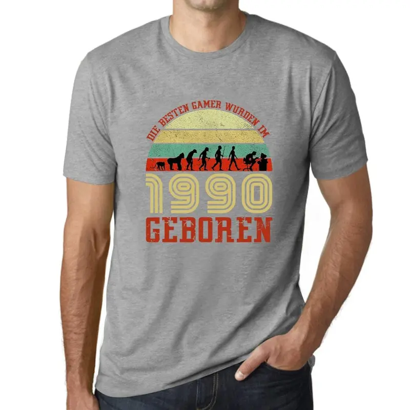Men’s ‘Die Besten Gamer Geboren’ T-Shirt – Celebratory Gamer Origin Humor Tee