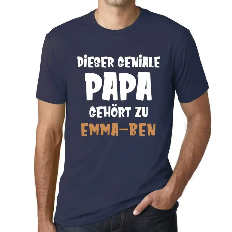 Men’s ‘Dieser Geniale Papa Gehört Zu Mir’ T-Shirt – Playful Fatherhood Gift Tee