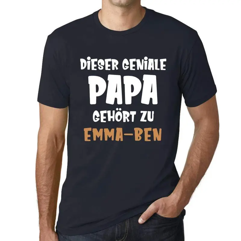Men’s ‘Dieser Geniale Papa Gehört Zu Mir’ T-Shirt – Playful Fatherhood Gift Tee