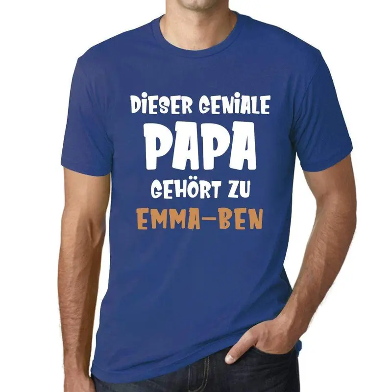 Men’s ‘Dieser Geniale Papa Gehört Zu Mir’ T-Shirt – Playful Fatherhood Gift Tee