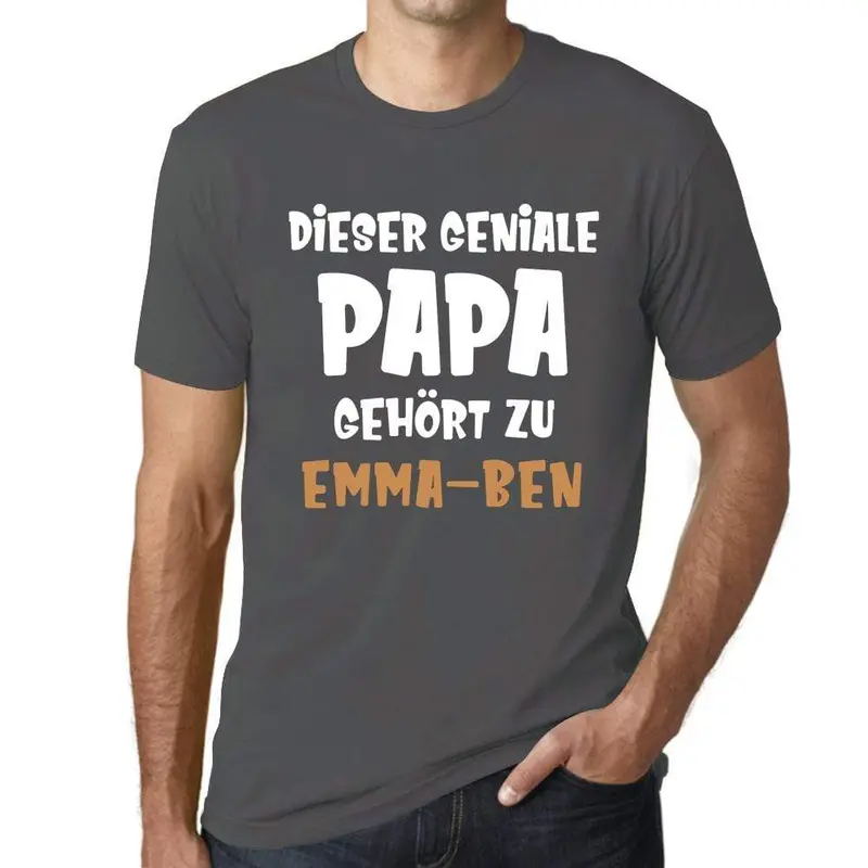 Men’s ‘Dieser Geniale Papa Gehört Zu Mir’ T-Shirt – Playful Fatherhood Gift Tee