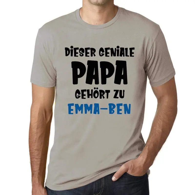 Men’s ‘Dieser Geniale Papa Gehört Zu Mir’ T-Shirt – Playful Fatherhood Gift Tee