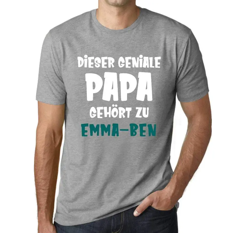 Men’s ‘Dieser Geniale Papa Gehört Zu Mir’ T-Shirt – Playful Fatherhood Gift Tee