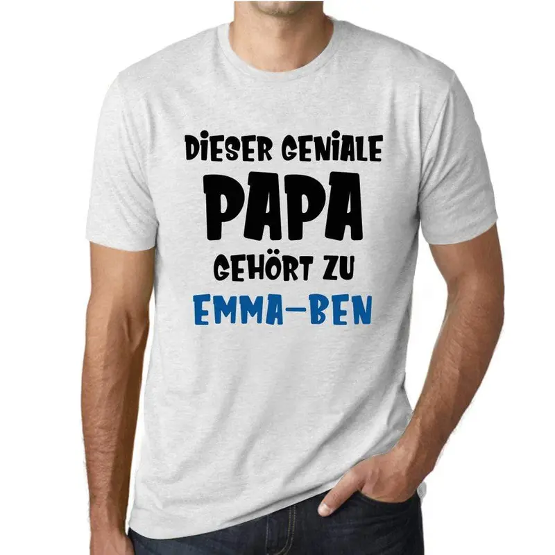 Men’s ‘Dieser Geniale Papa Gehört Zu Mir’ T-Shirt – Playful Fatherhood Gift Tee