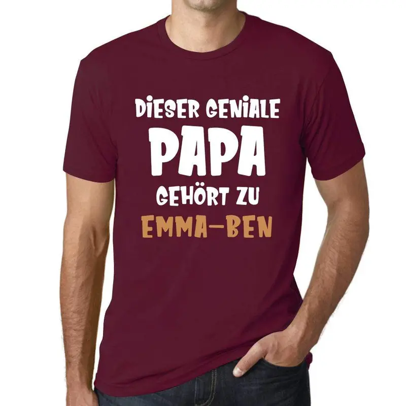 Men’s ‘Dieser Geniale Papa Gehört Zu Mir’ T-Shirt – Playful Fatherhood Gift Tee
